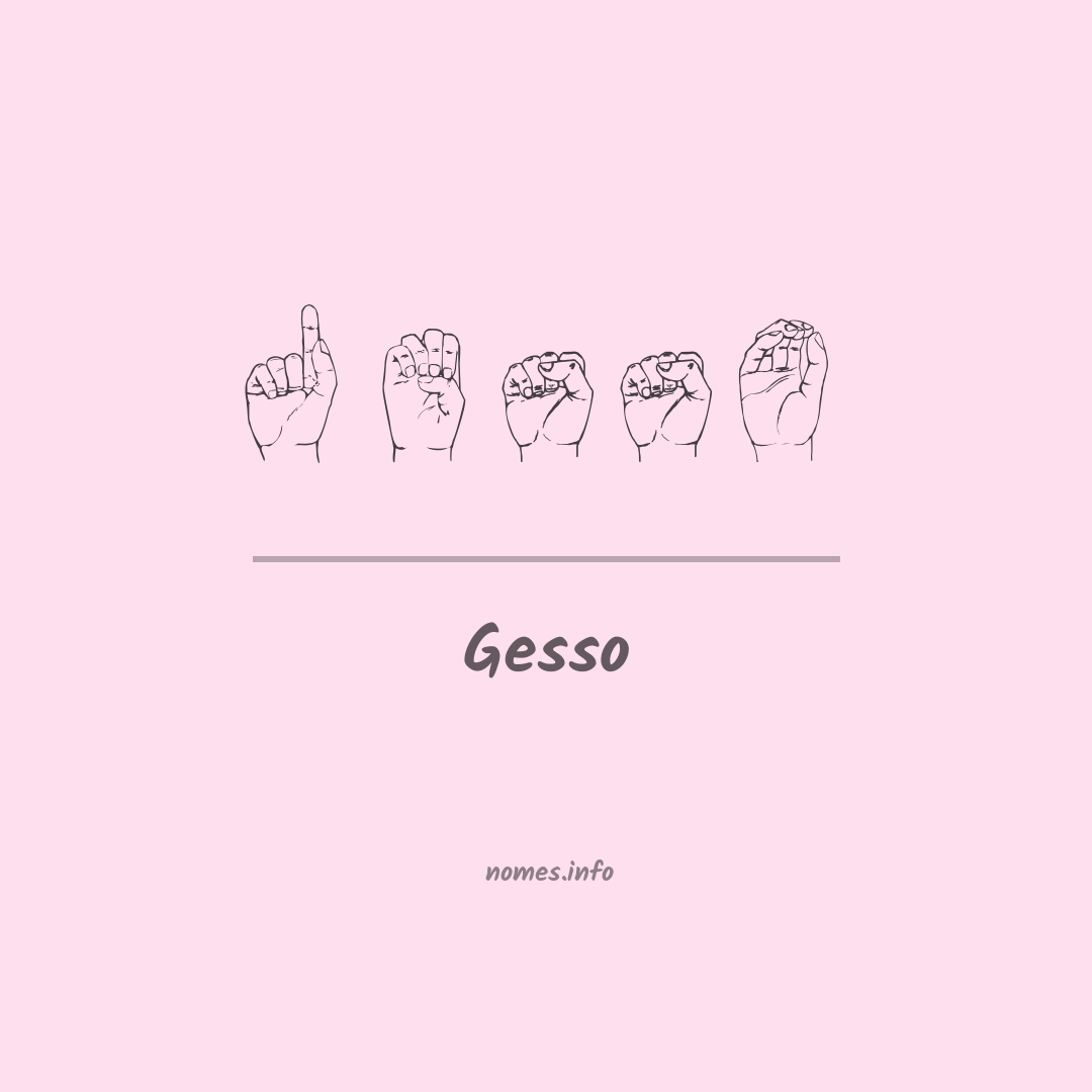 Gesso em Libras