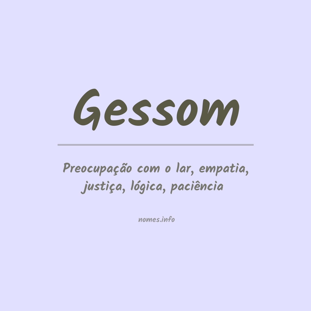 Significado do nome Gessom