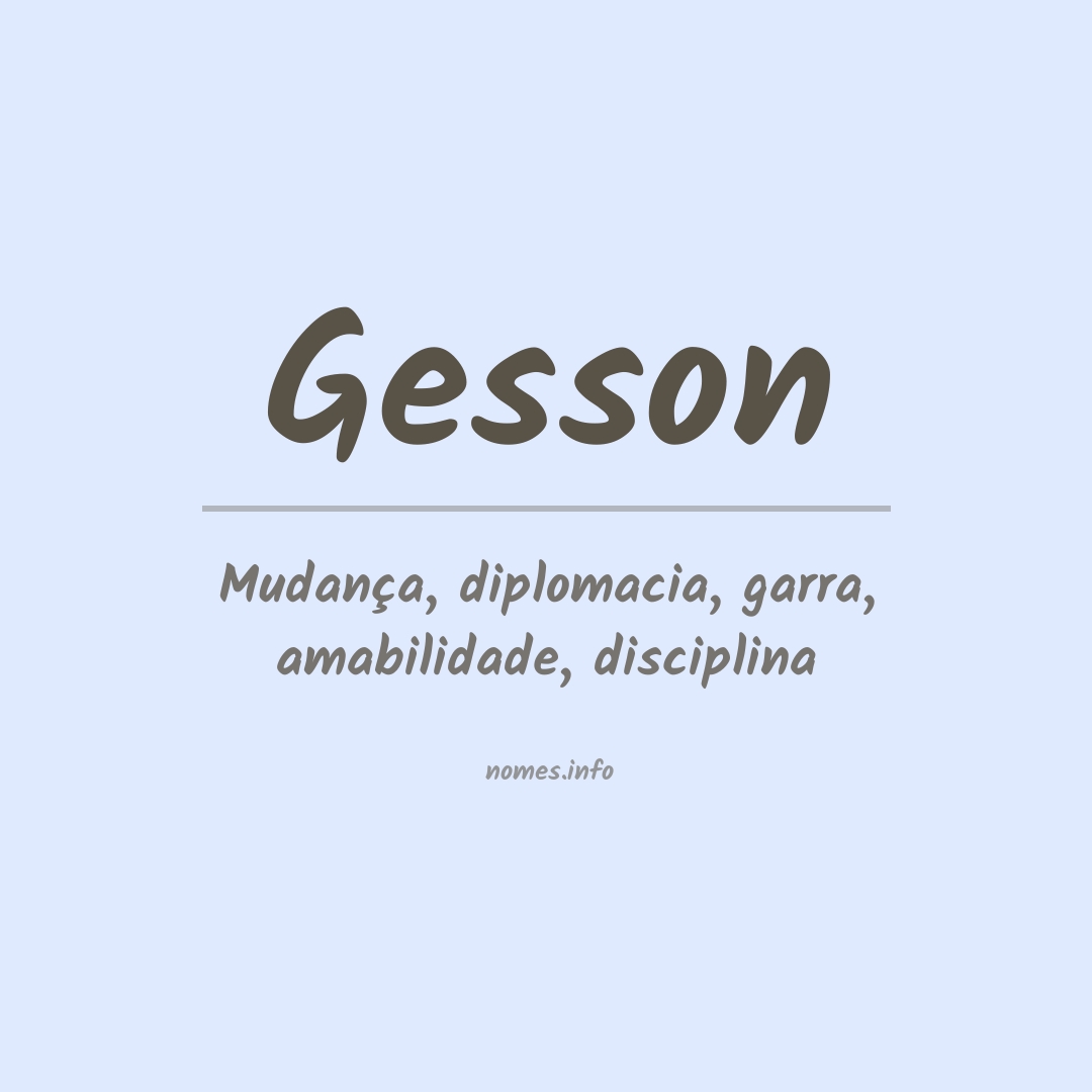 Significado do nome Gesson