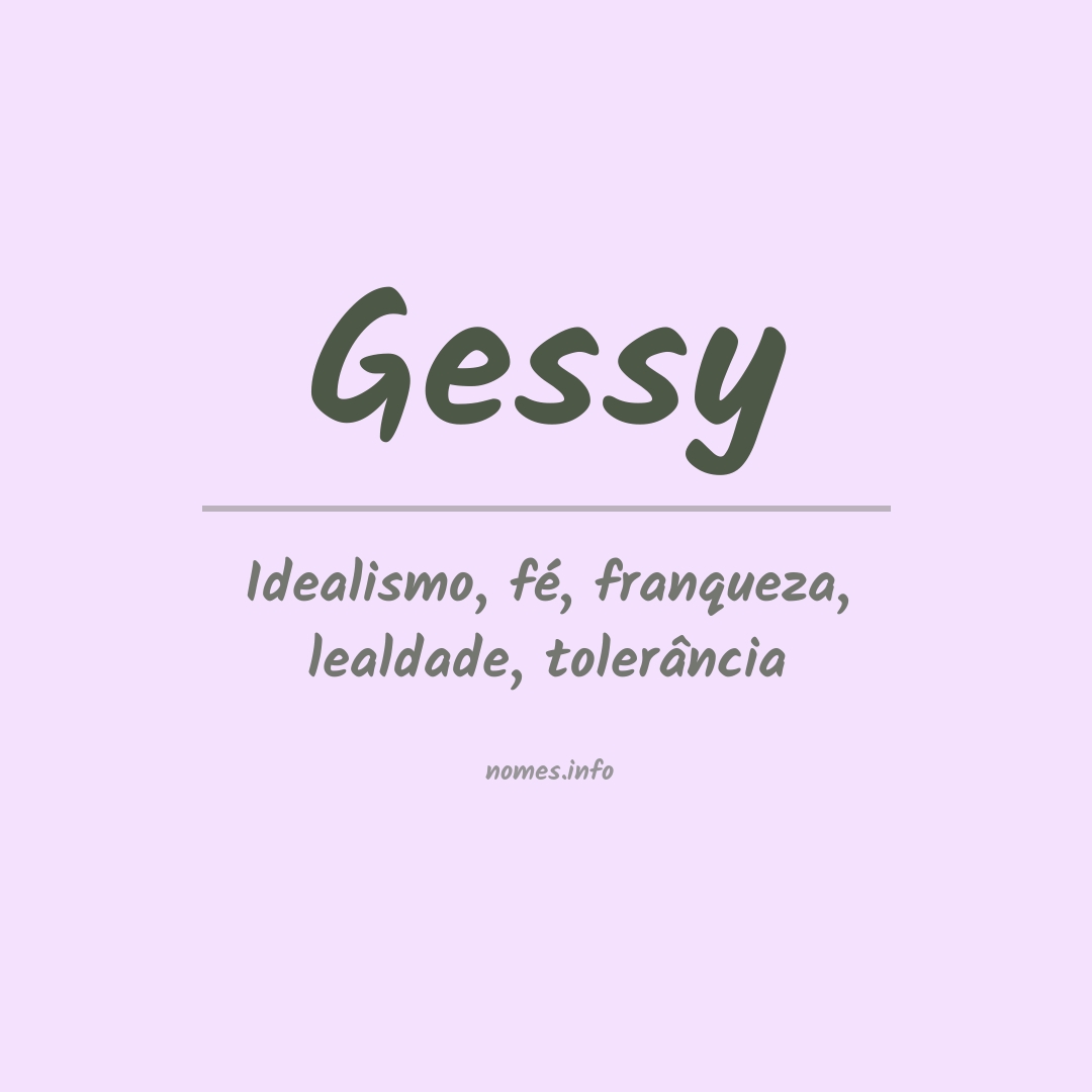 Significado do nome Gessy