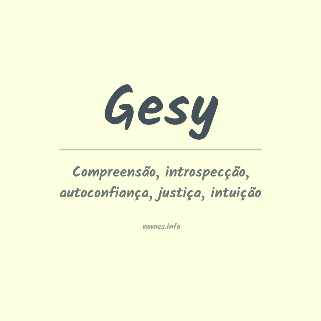 significado-do-nome-gesy