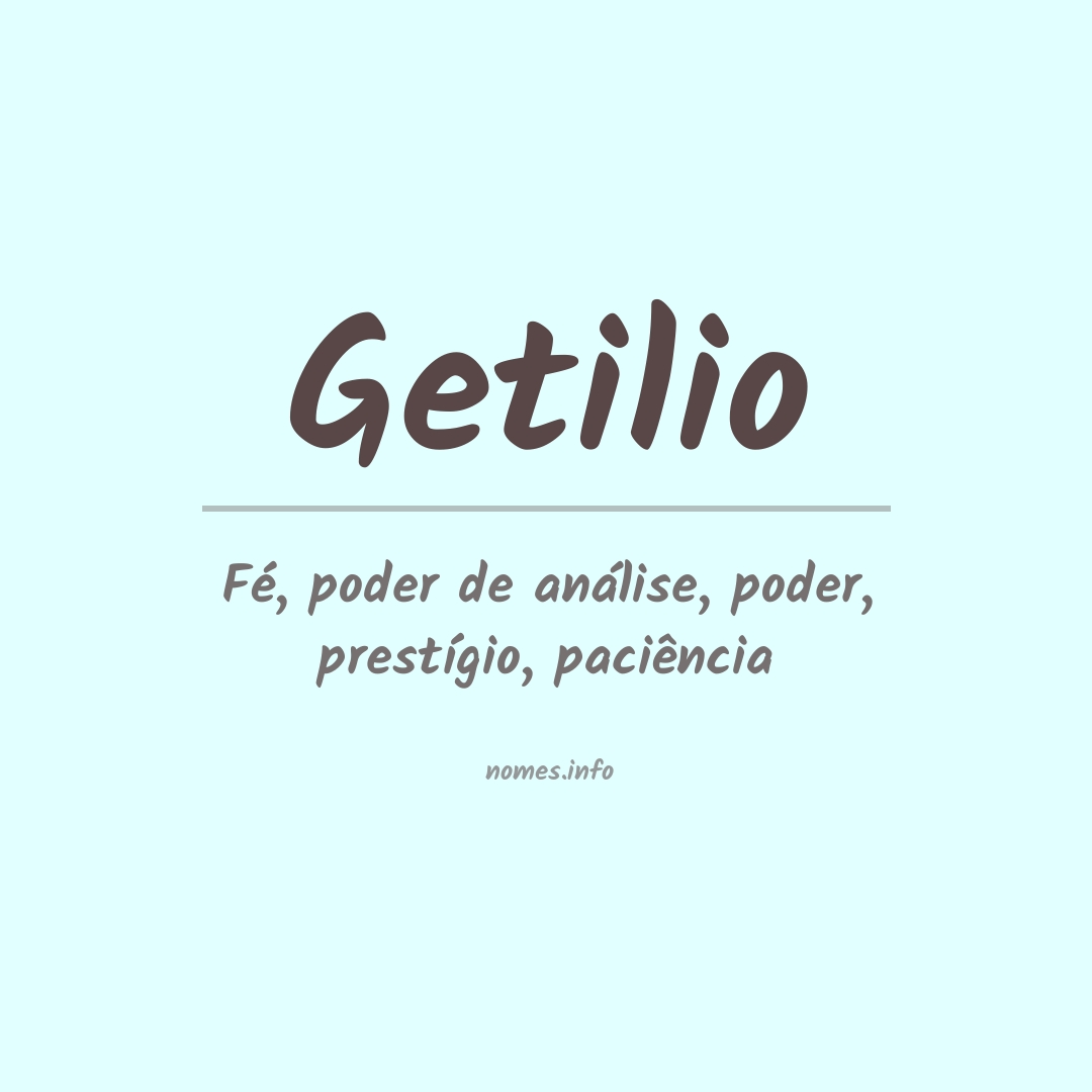 Significado do nome Getilio