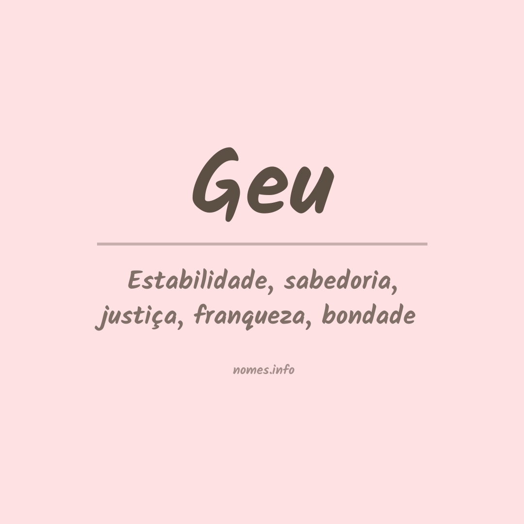 Significado do nome Geu