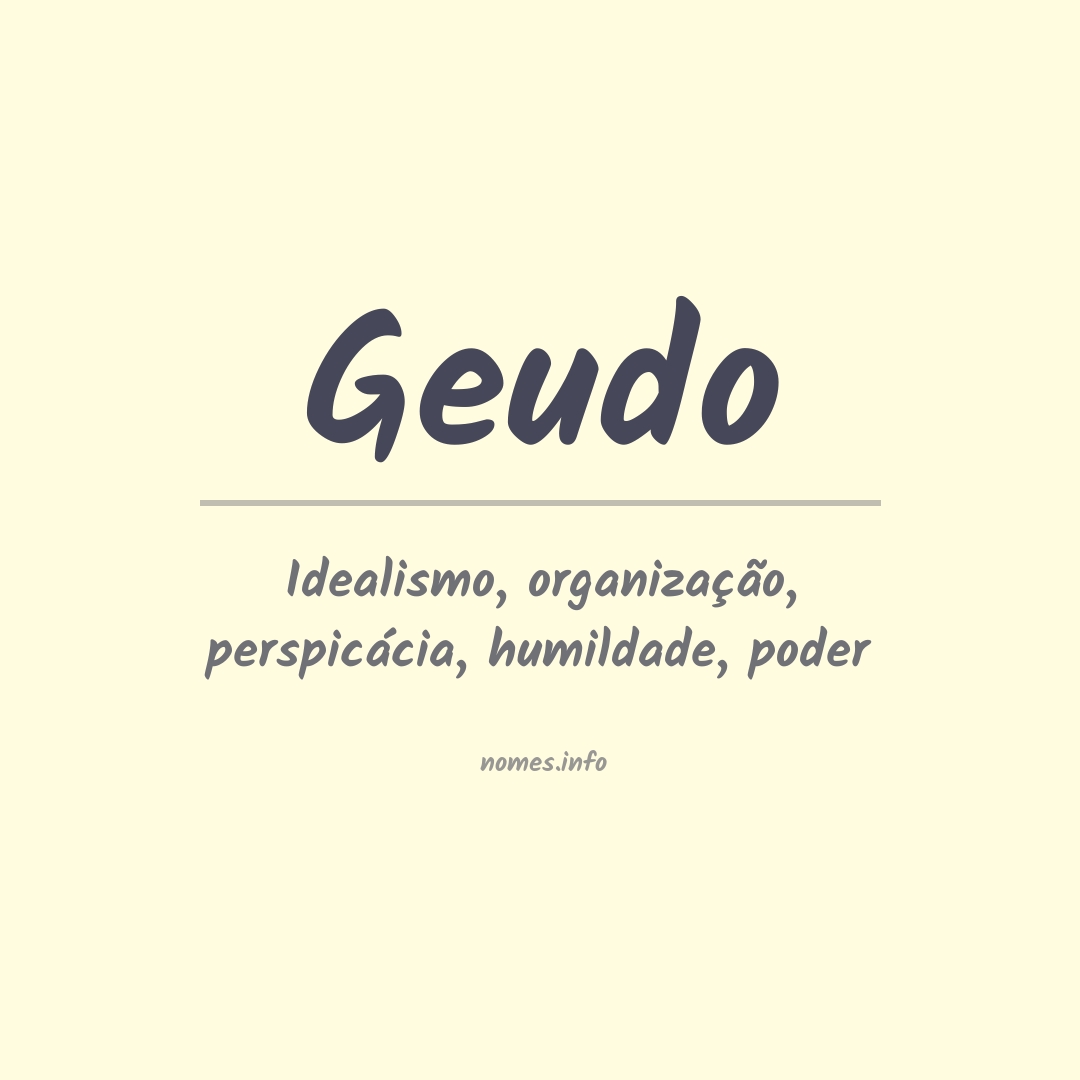 Significado do nome Geudo