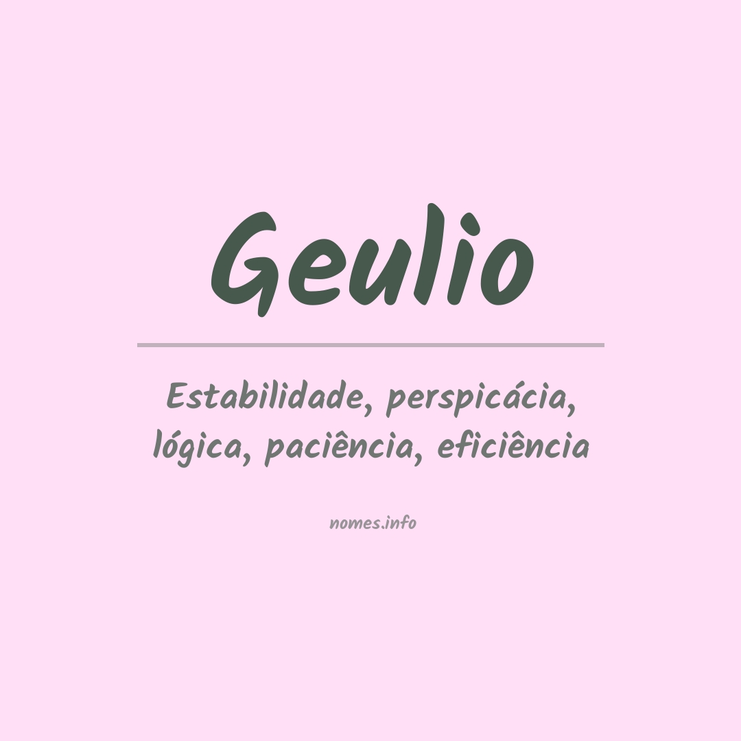 Significado do nome Geulio