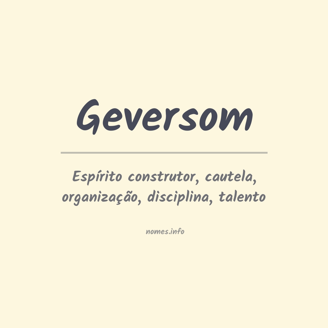 Significado do nome Geversom