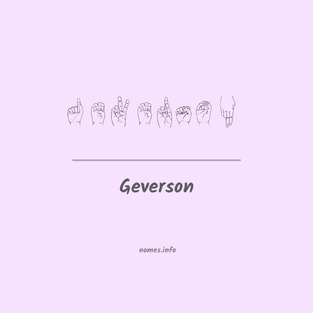 Geverson em Libras