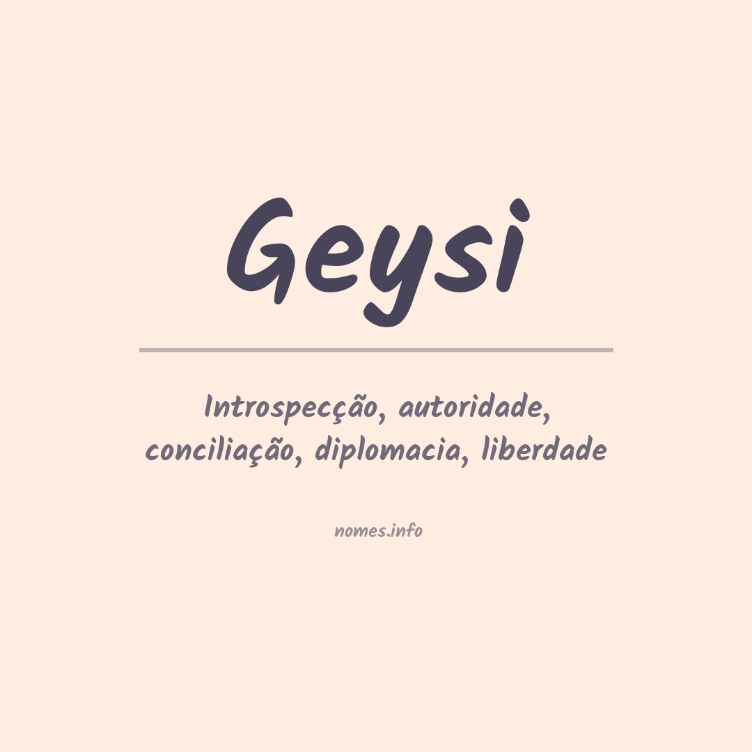 Significado do nome Geysi