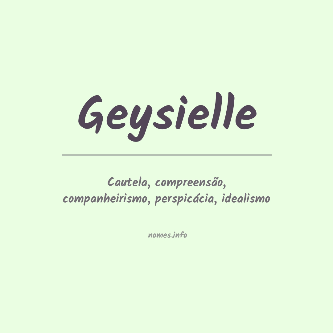 Significado do nome Geysielle