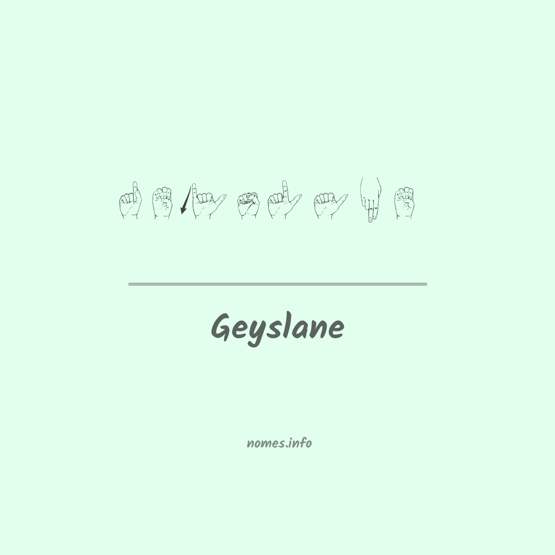Geyslane em Libras