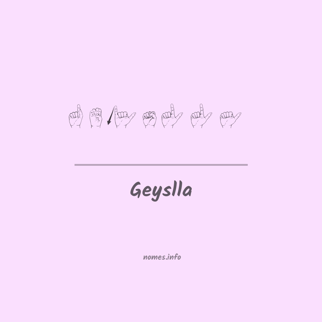 Geyslla em Libras