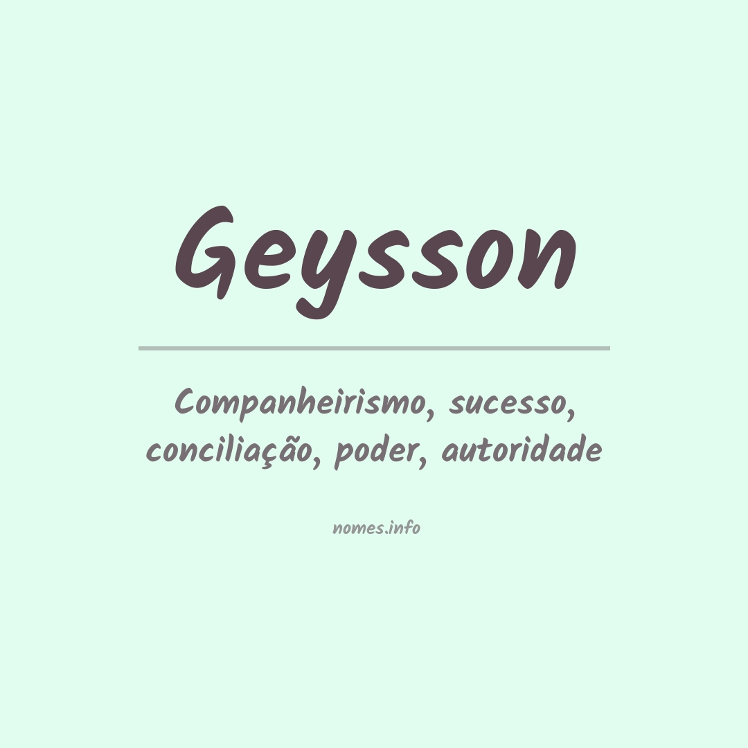 Significado do nome Geysson