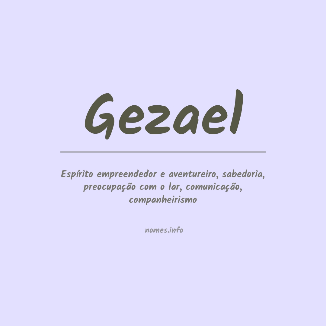 Significado do nome Gezael