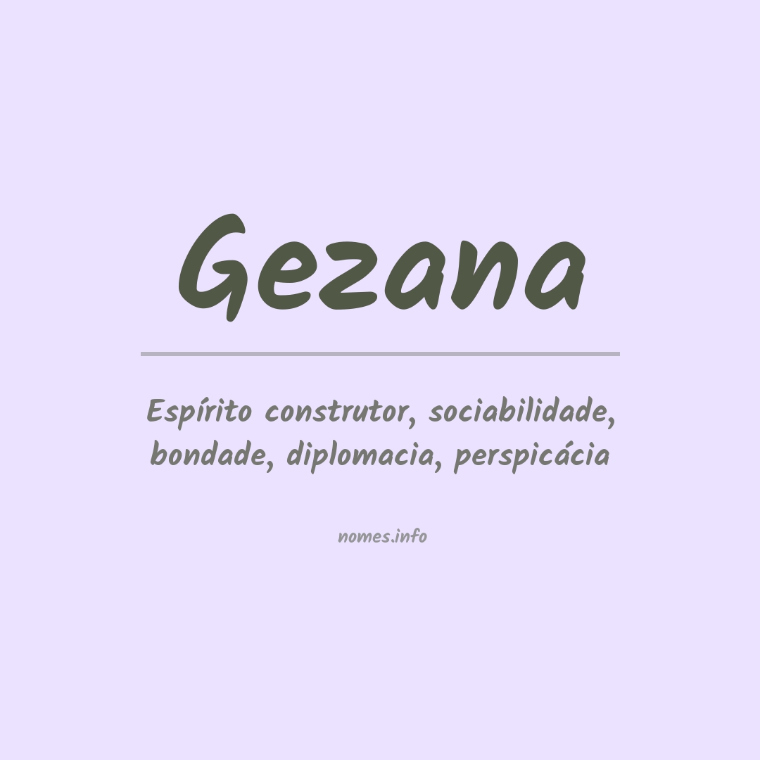 Significado do nome Gezana