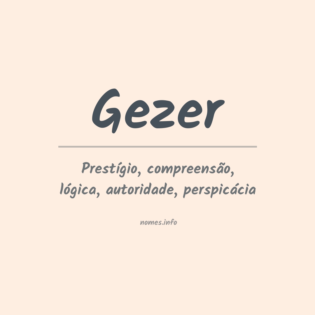 Significado do nome Gezer