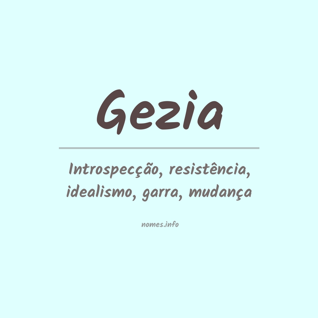 Significado do nome Gezia
