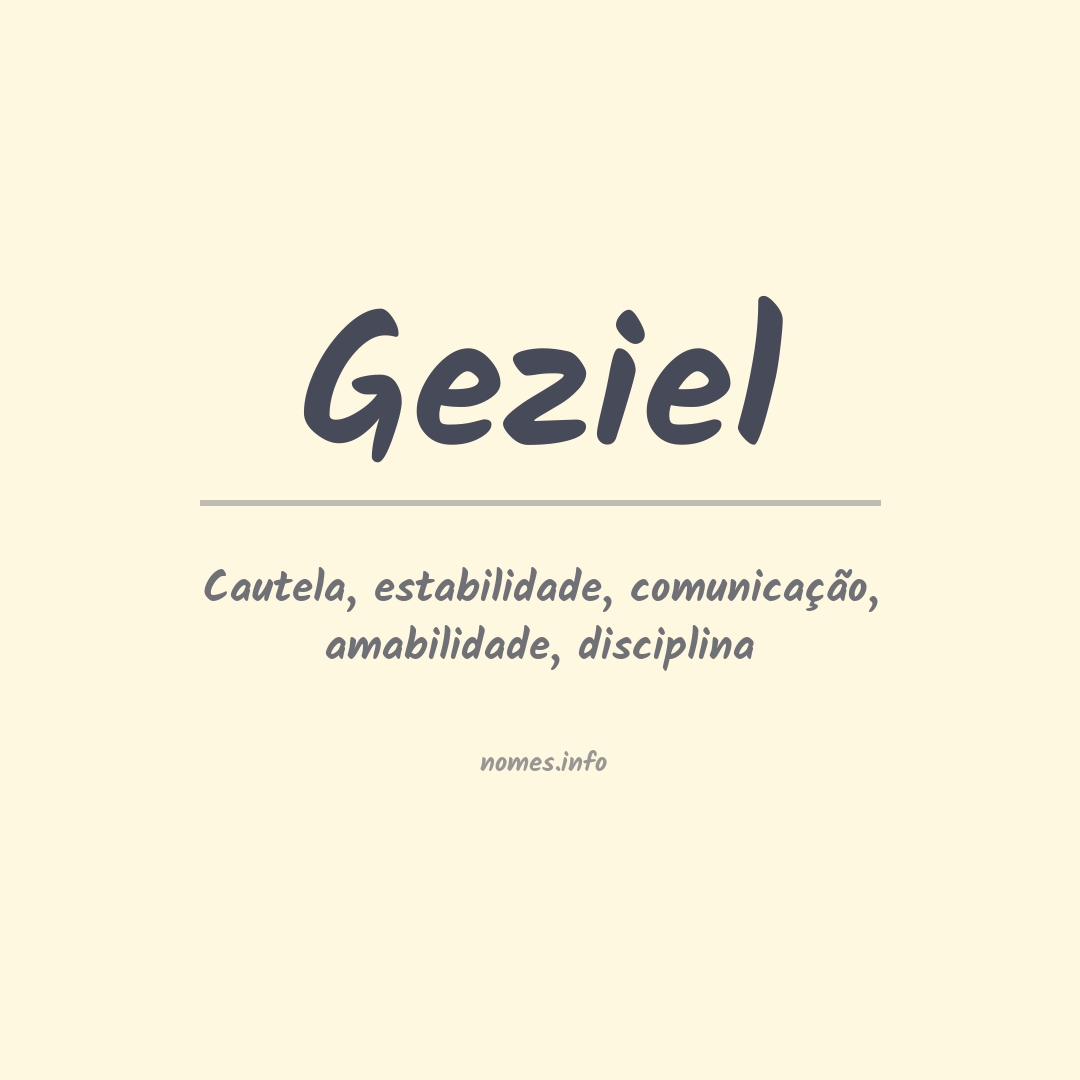 Significado do nome Geziel