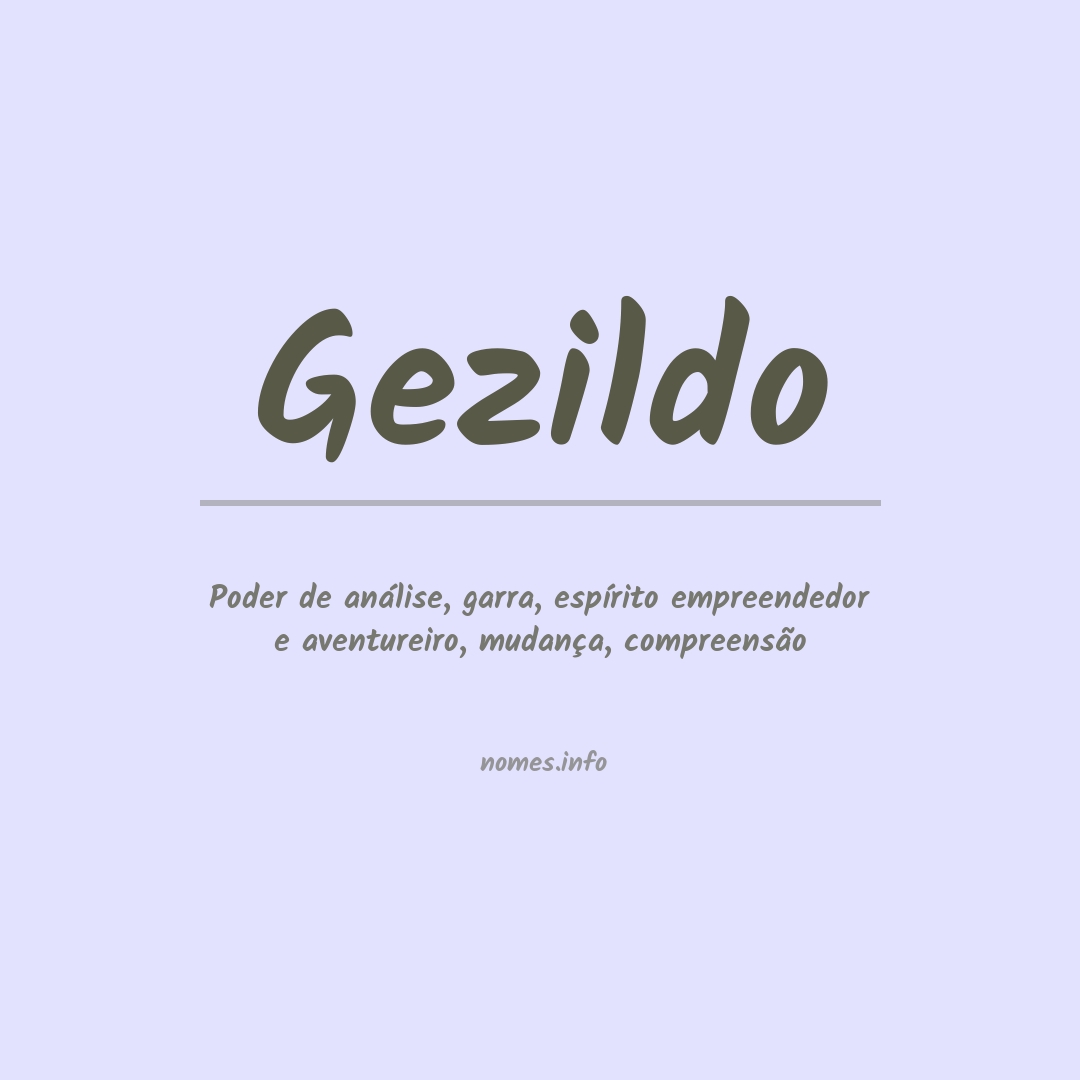 Significado do nome Gezildo