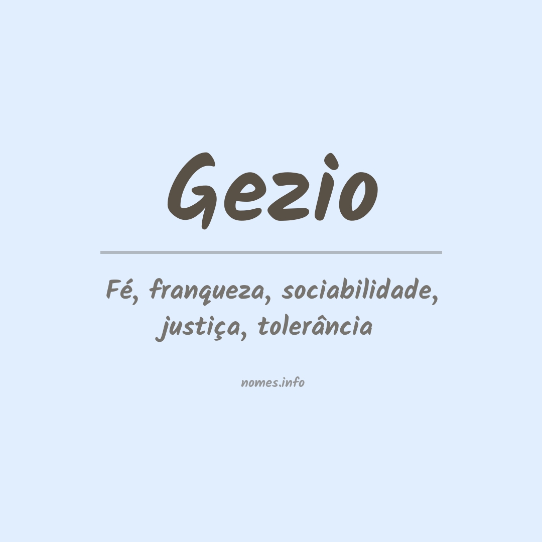 Significado do nome Gezio