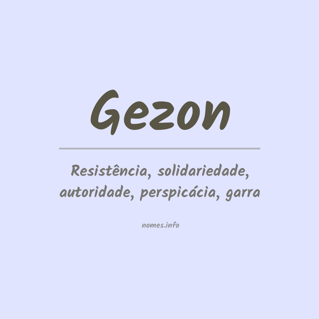 Significado do nome Gezon