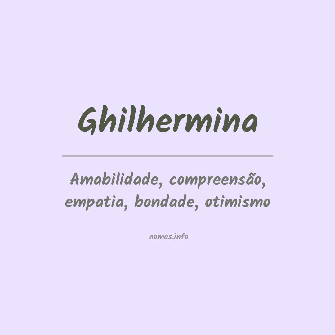 Significado do nome Ghilhermina
