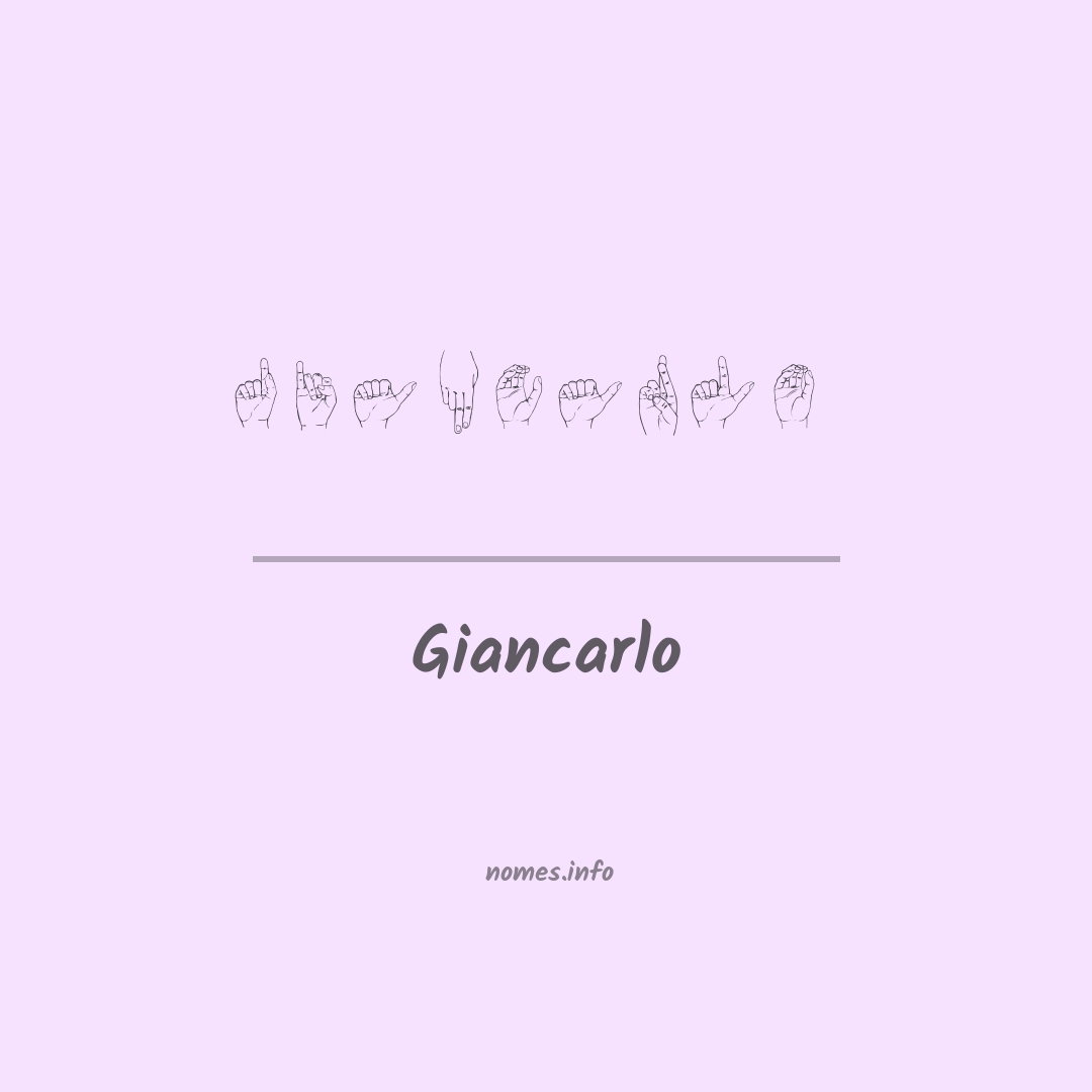 Giancarlo em Libras