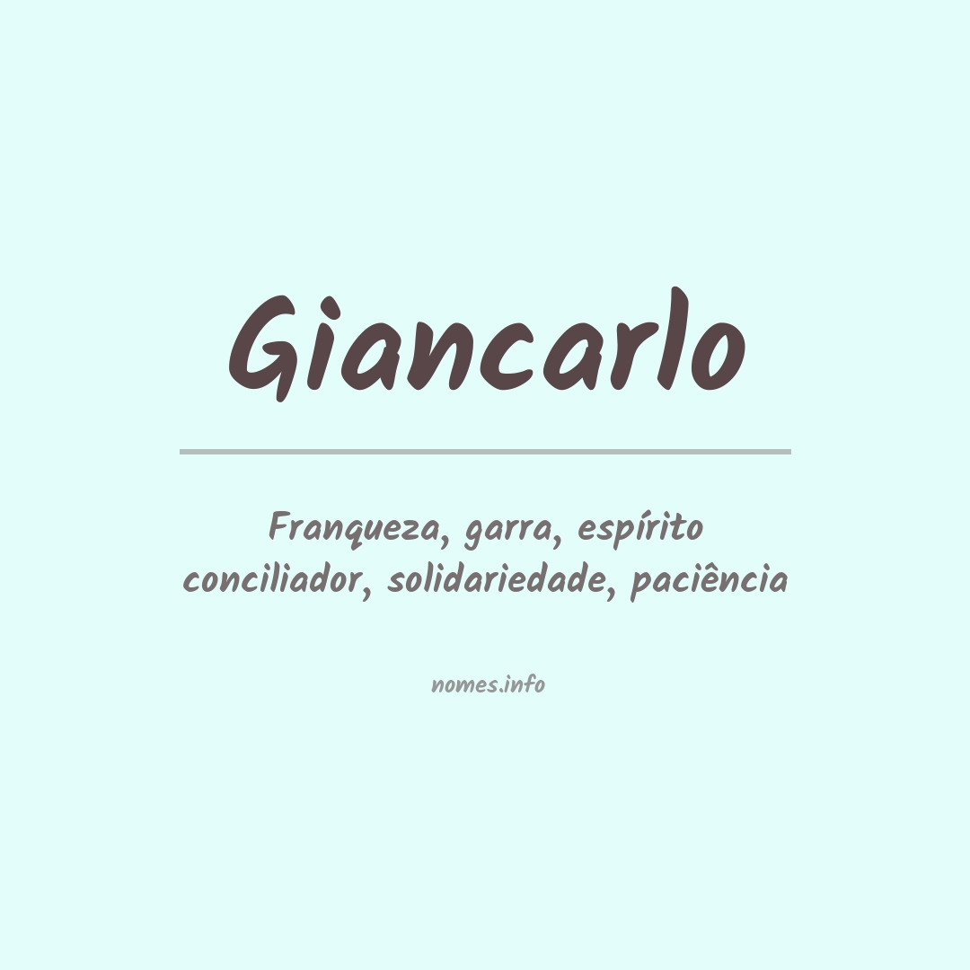 Significado do nome Giancarlo