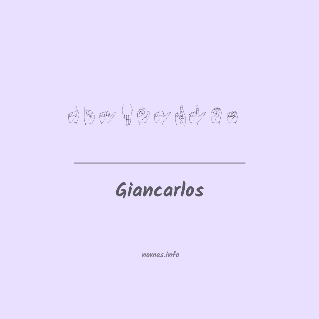 Giancarlos em Libras