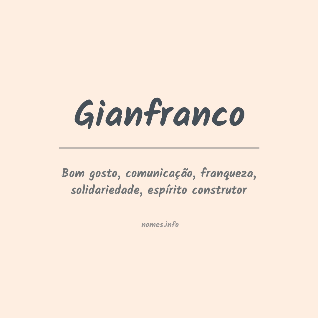 Significado do nome Gianfranco