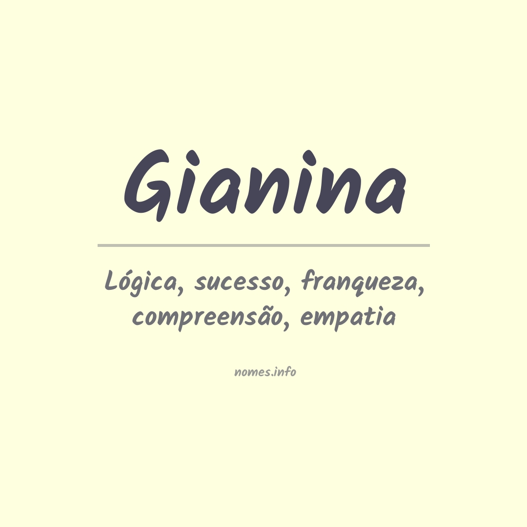 Significado do nome Gianina