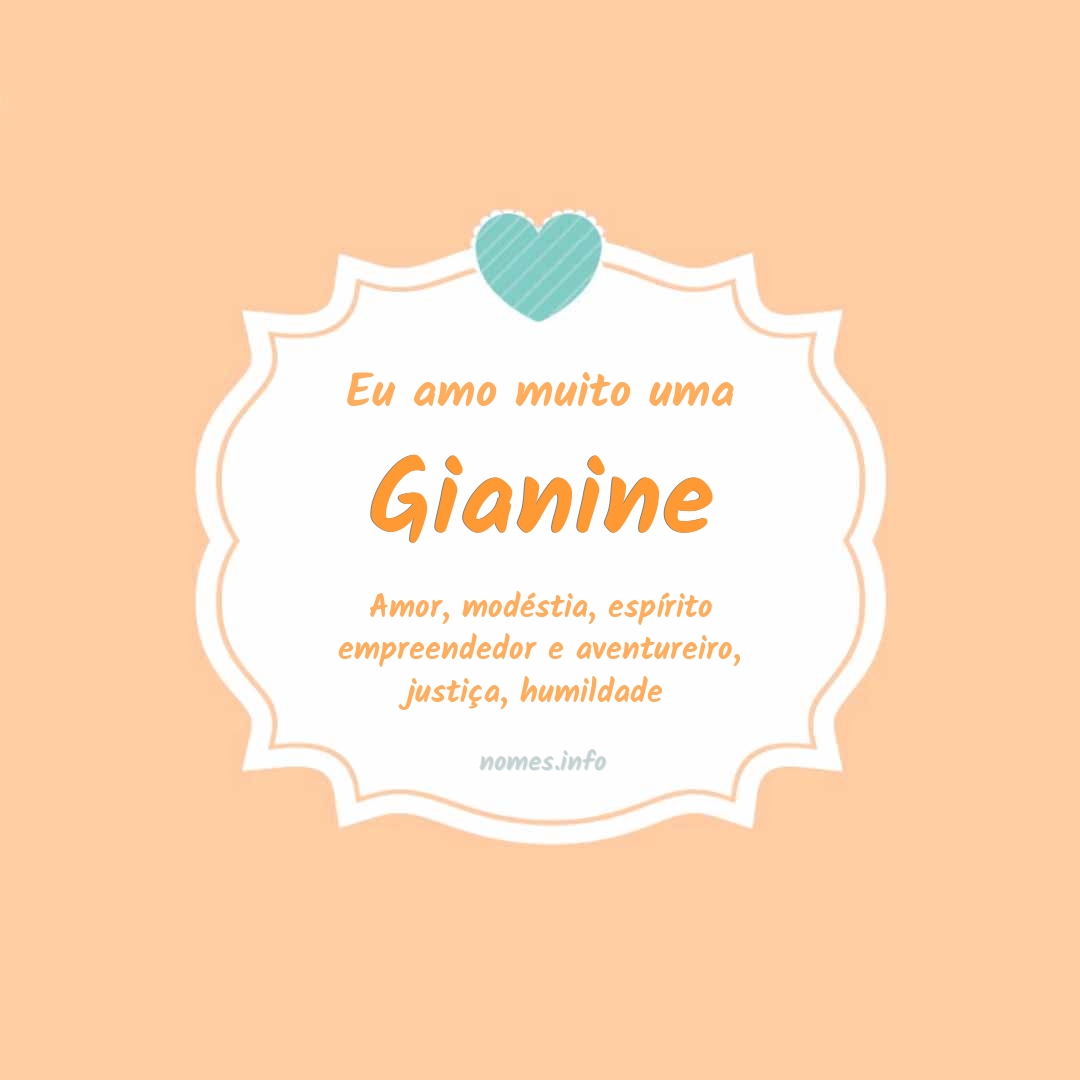 Eu amo muito Gianine