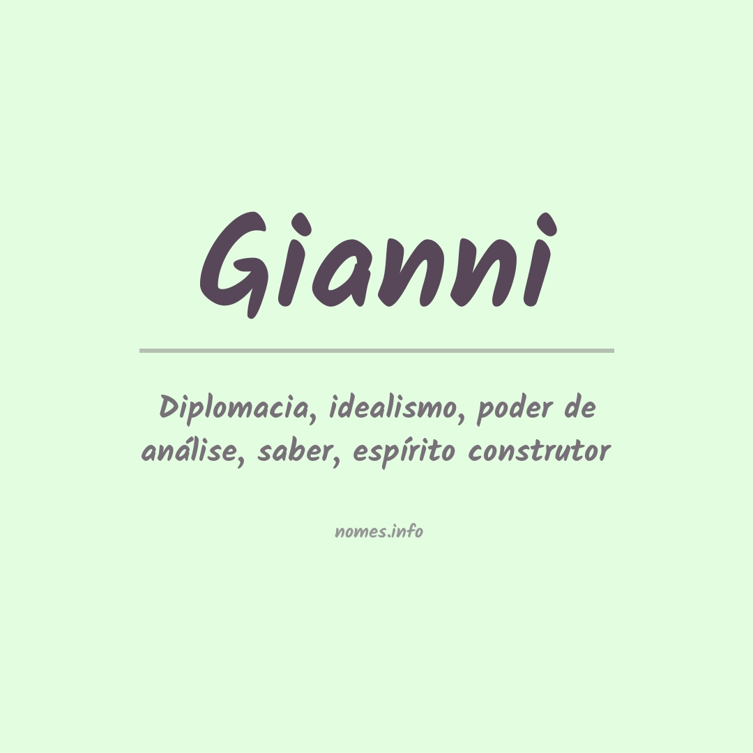 Significado do nome Gianni