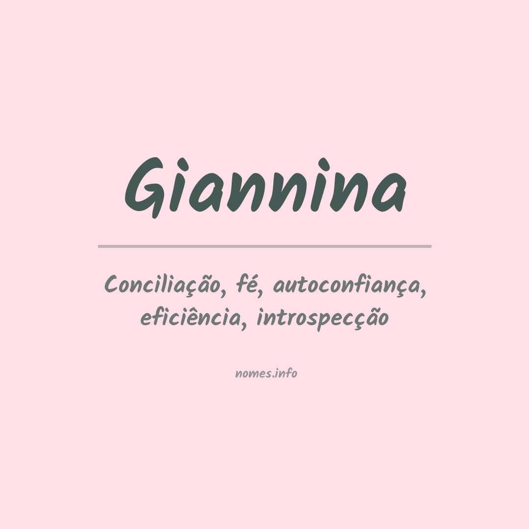 Significado do nome Giannina