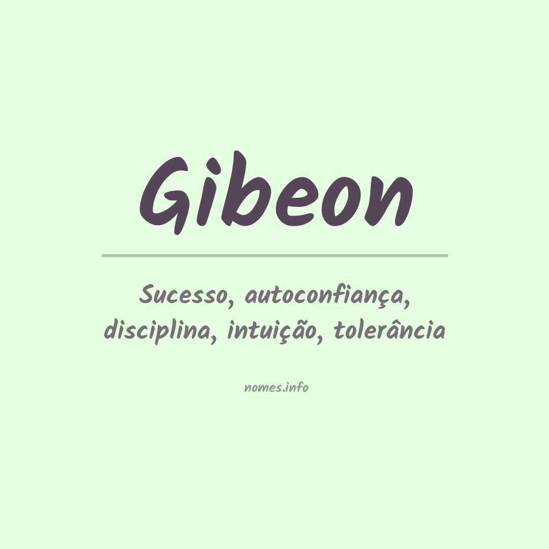 Significado do nome Gibeon