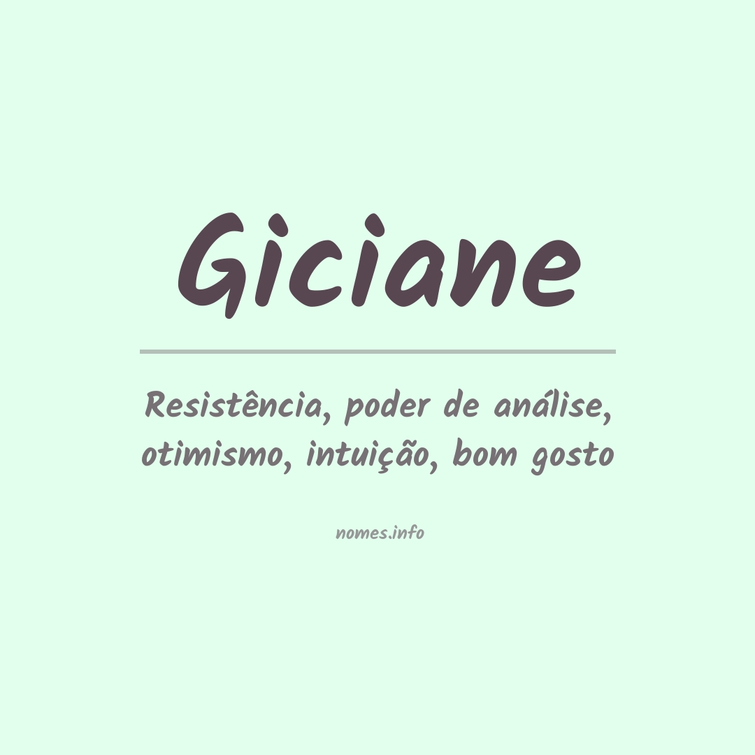 Significado do nome Giciane