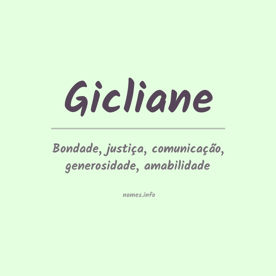 Significado do nome Gicliane