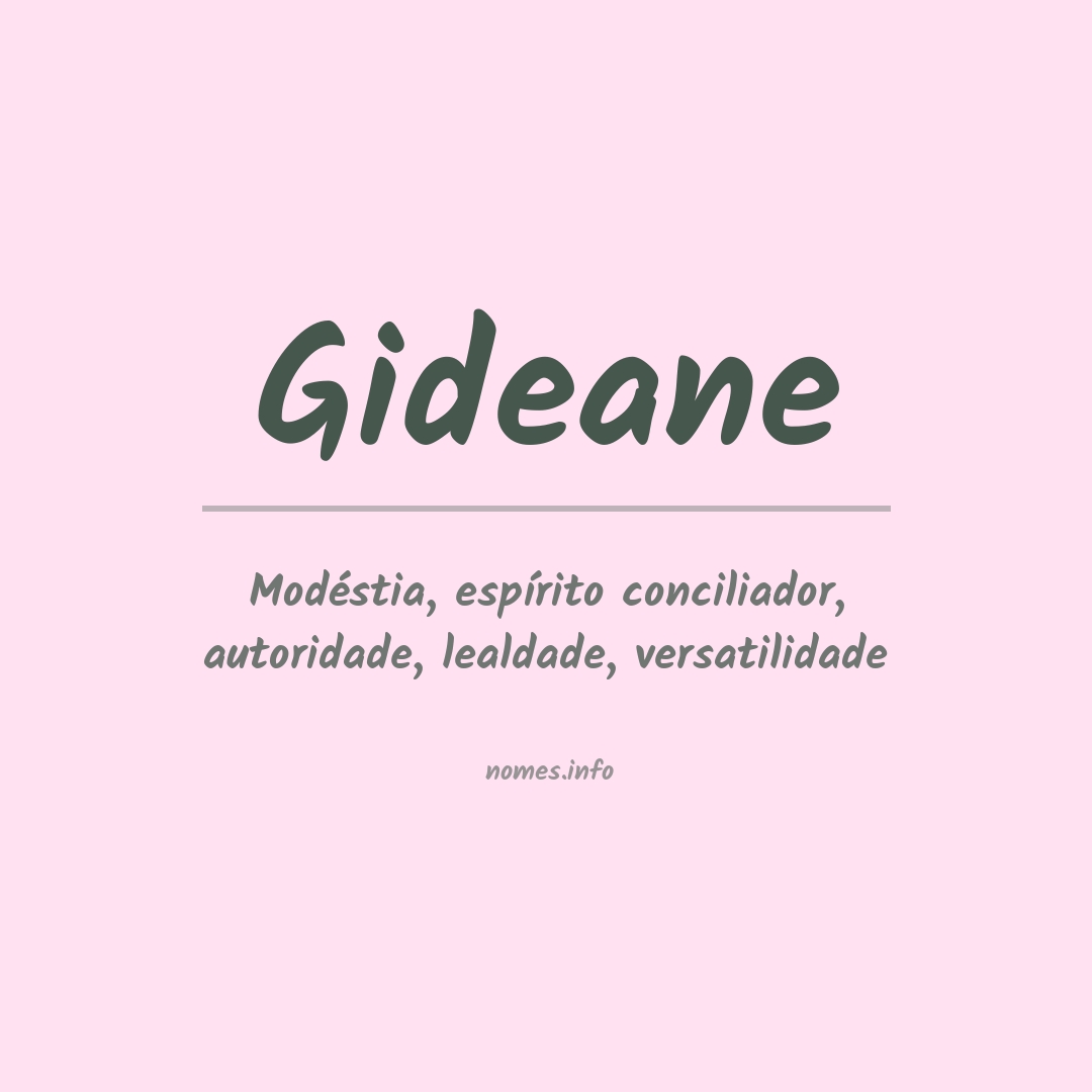Significado do nome Gideane