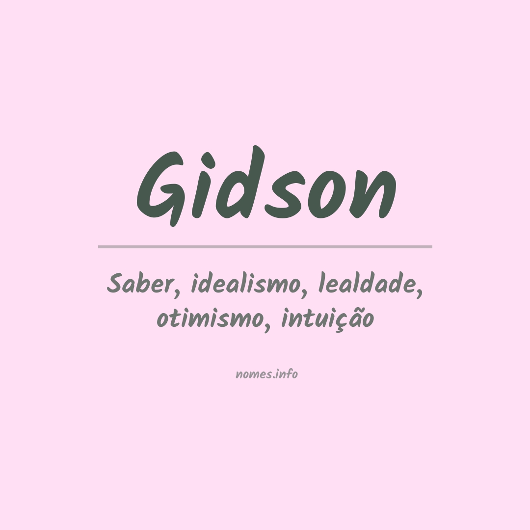 Significado do nome Gidson