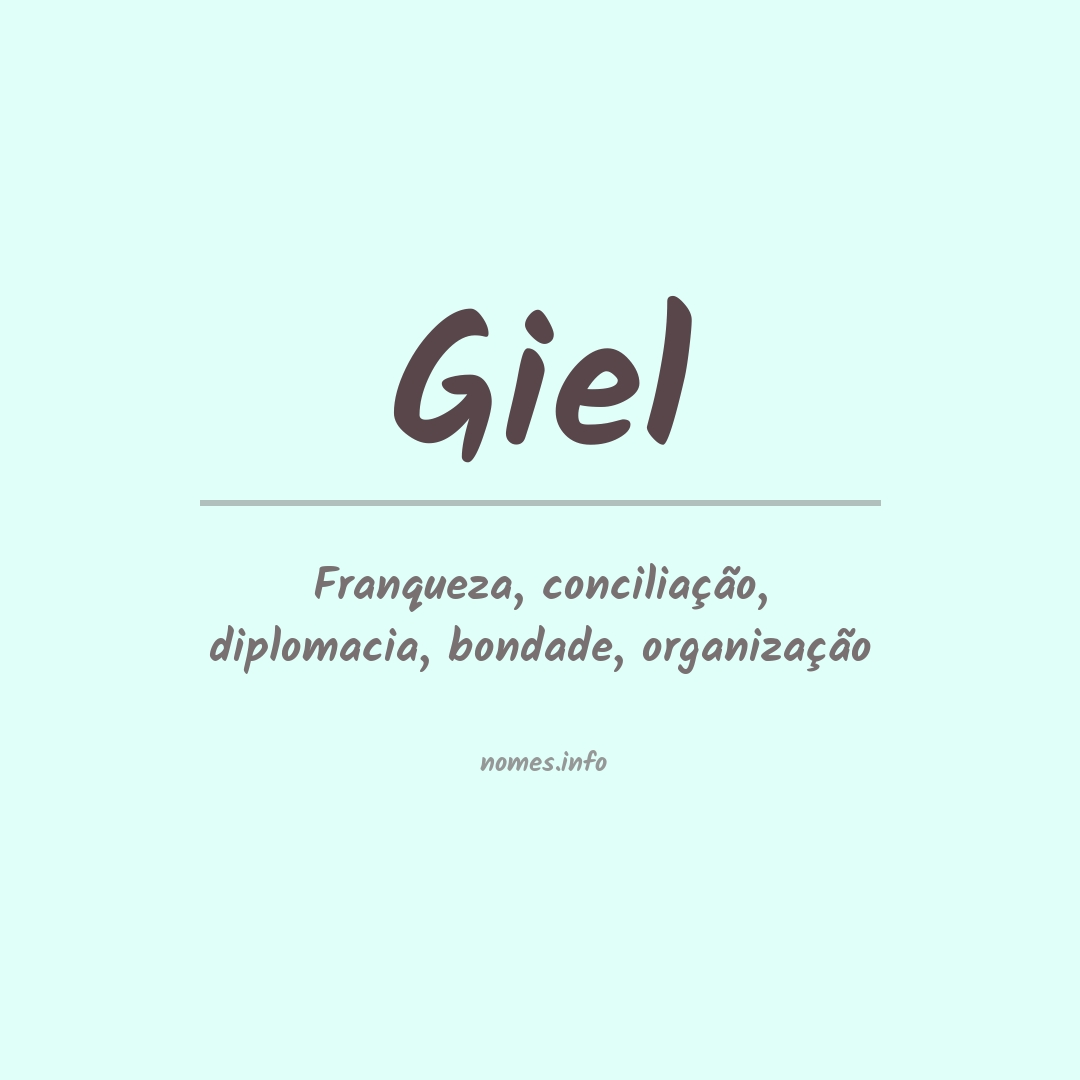 Significado do nome Giel