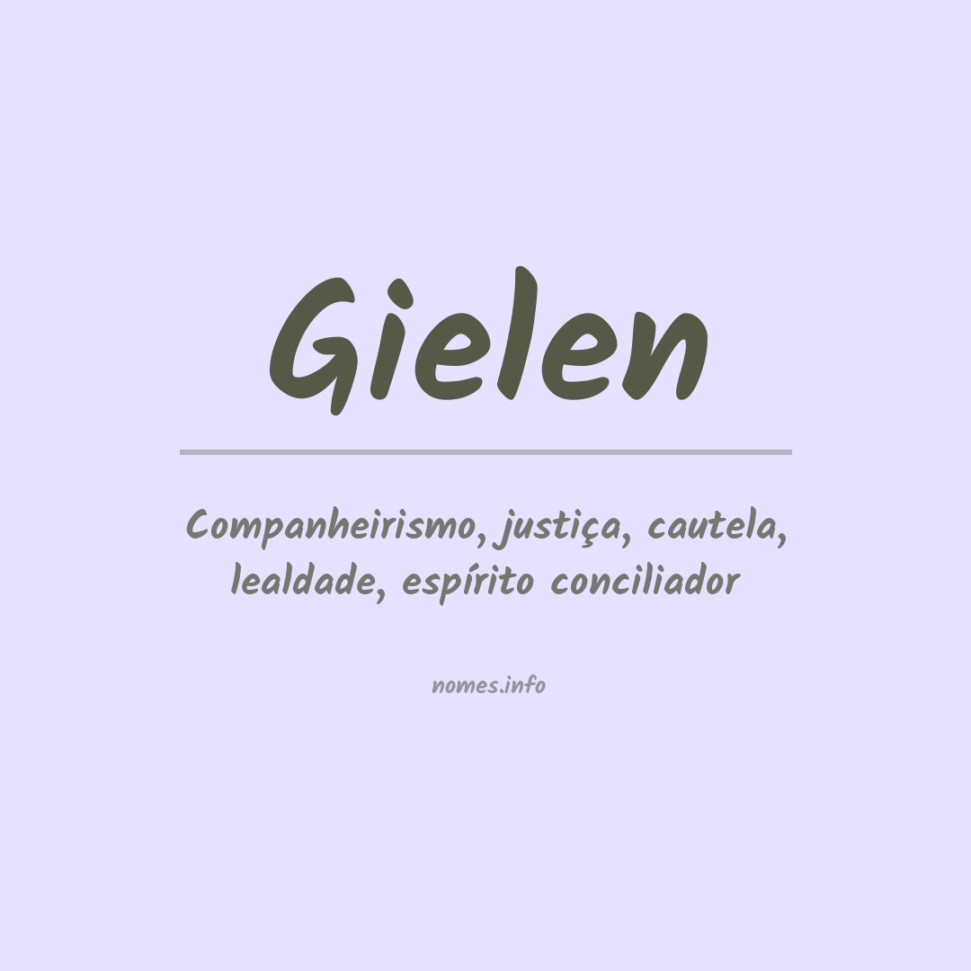 Significado do nome Gielen