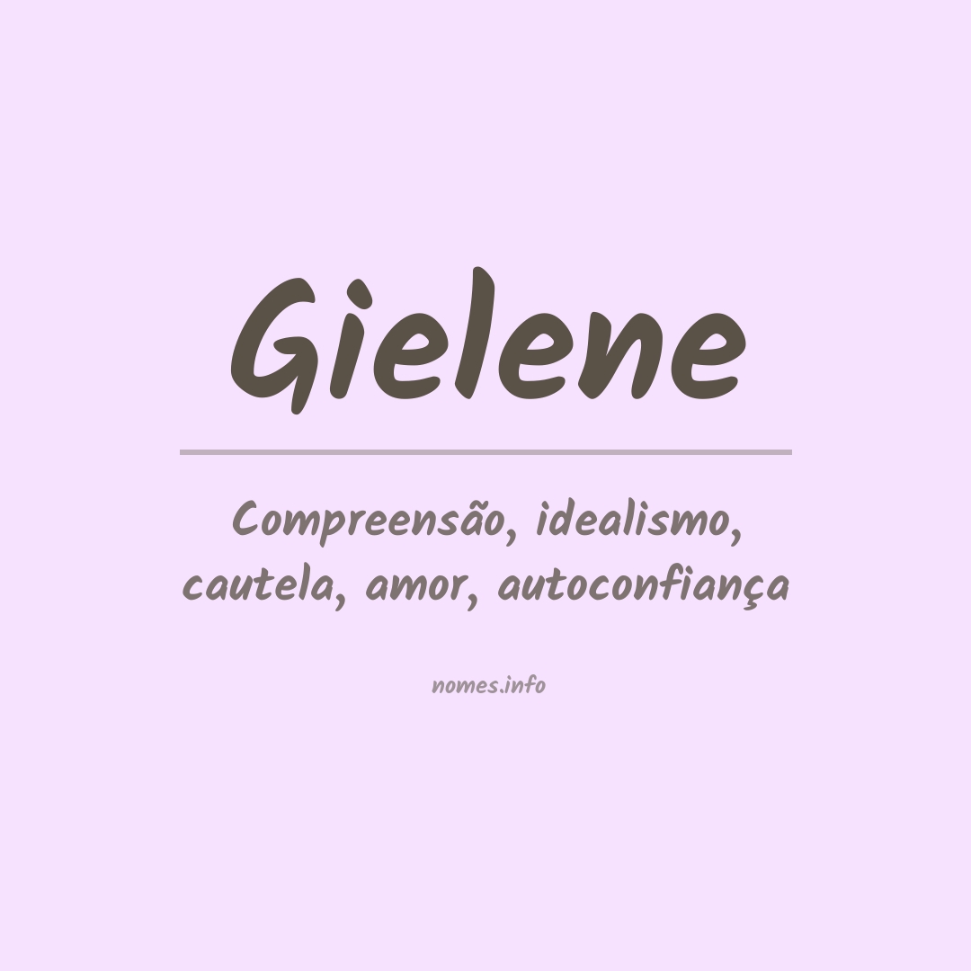 Significado do nome Gielene