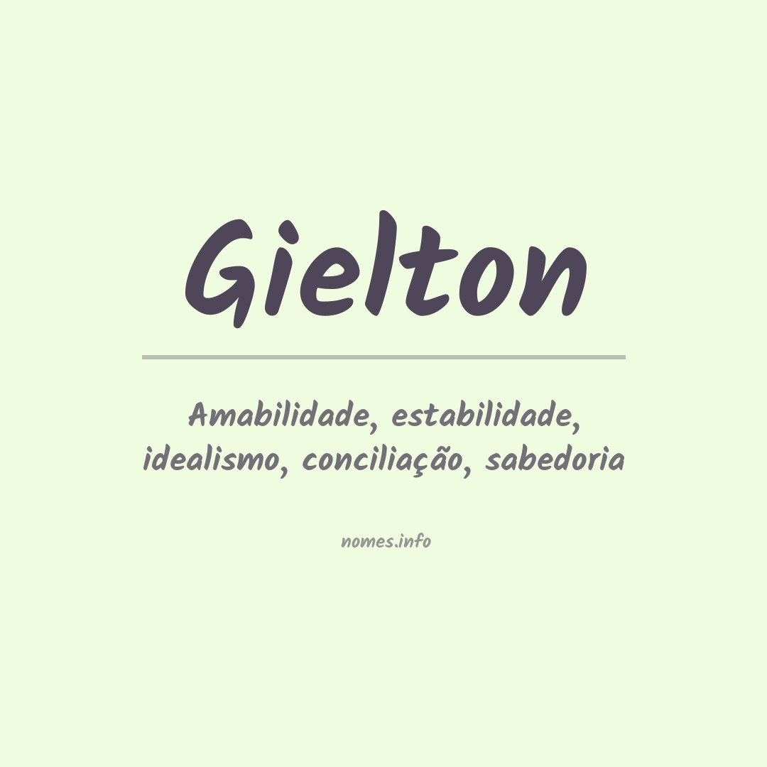 Significado do nome Gielton