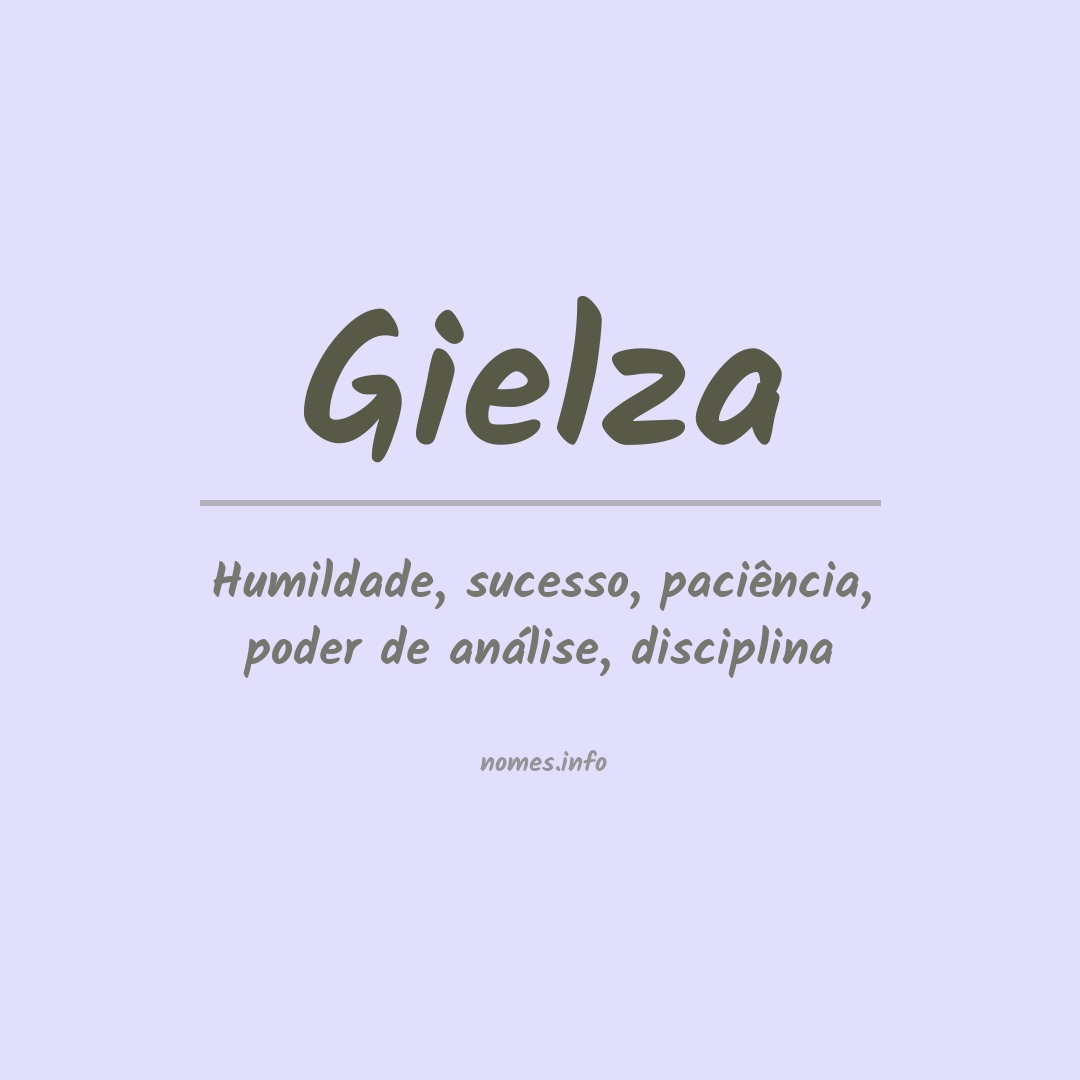 Significado do nome Gielza