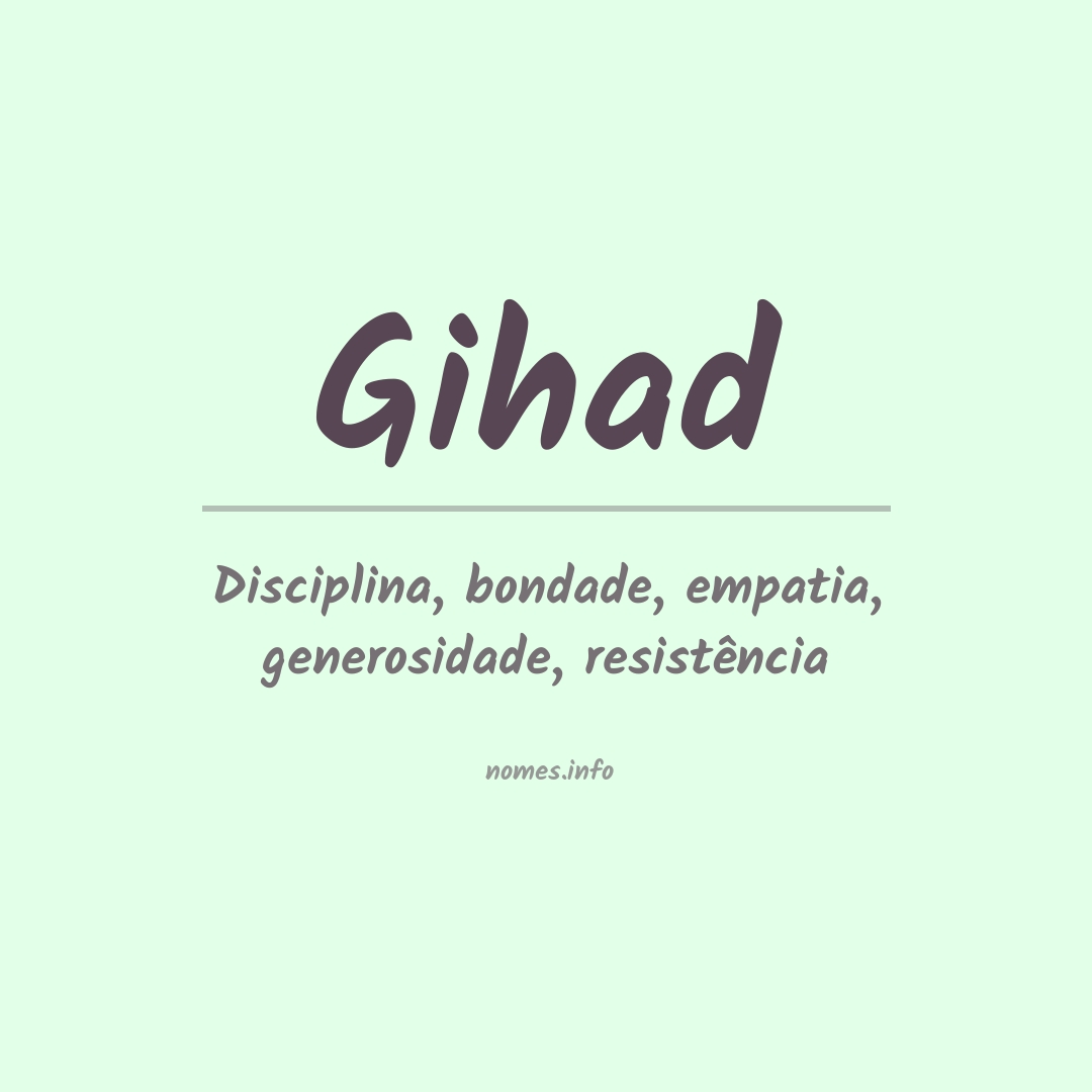 Significado do nome Gihad