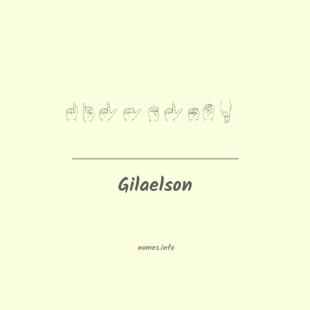 Gilaelson em Libras