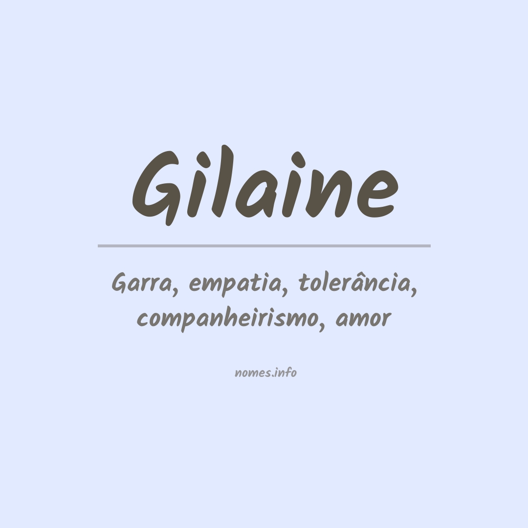 Significado do nome Gilaine