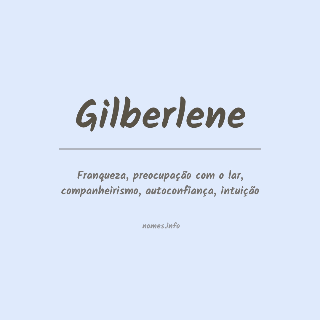 Significado do nome Gilberlene