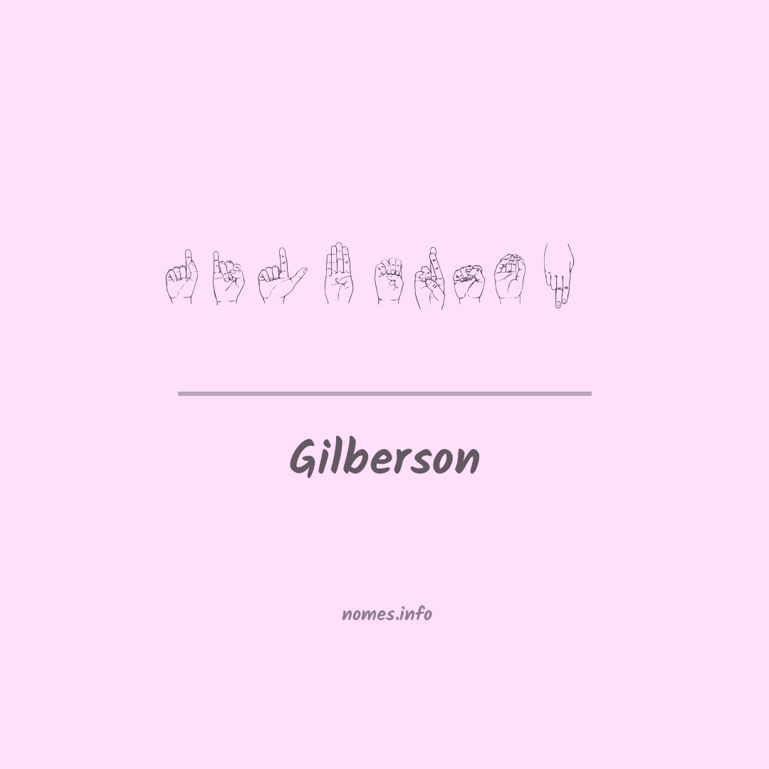 Gilberson em Libras