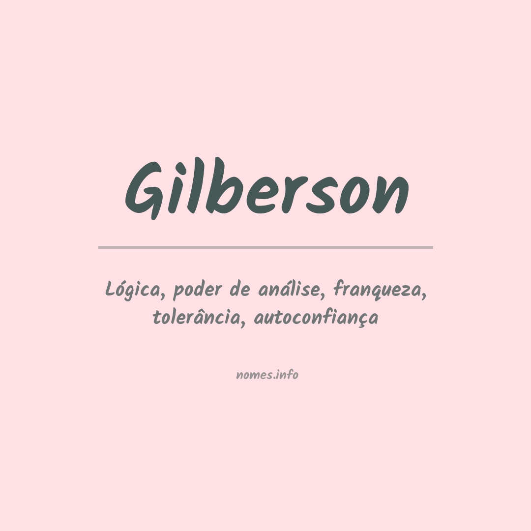 Significado do nome Gilberson
