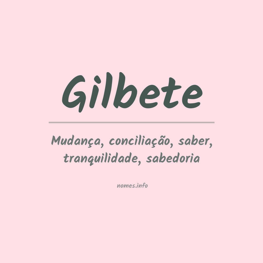 Significado do nome Gilbete